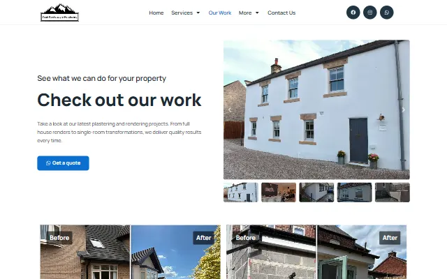 Peak Plastering project gallery with before and after photos