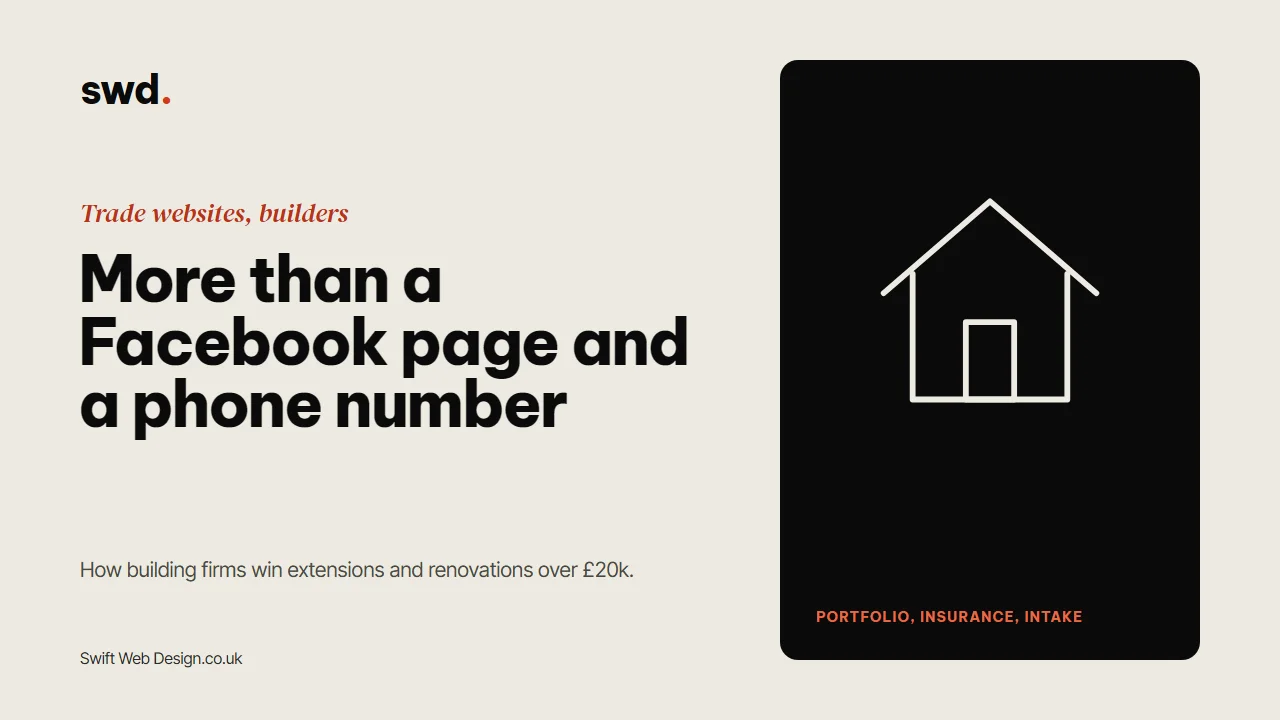 Why builders need more than a Facebook page and a phone number