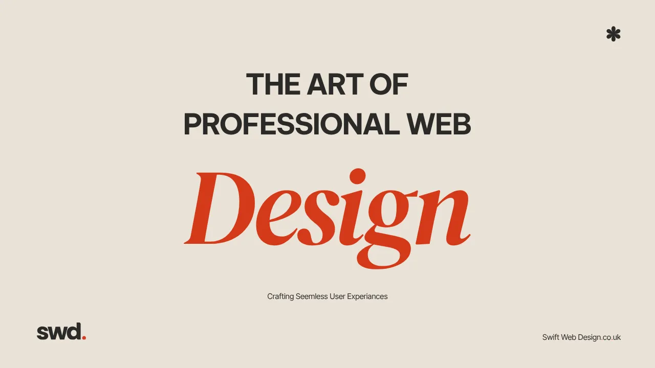 Professional website design shown through a clean, well-structured homepage layout
