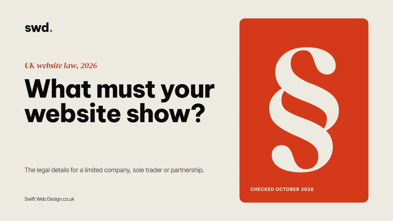 What Must a UK Business Website Legally Show?