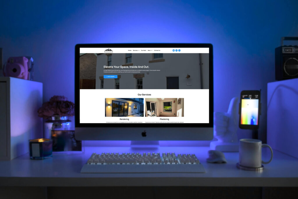 Elevating web design: peak plastering & rendering web design Web design